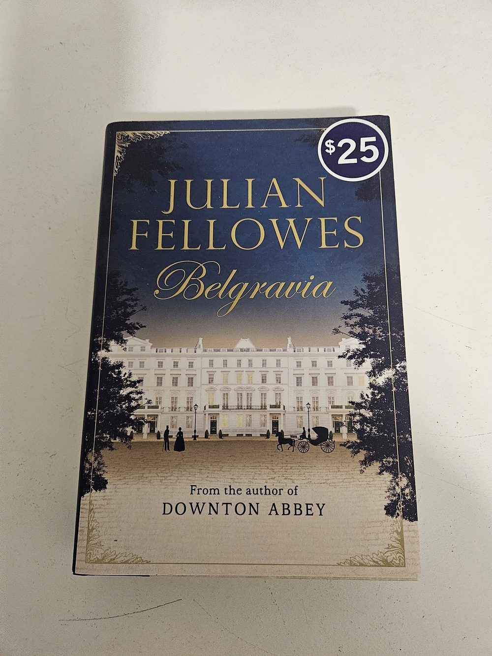 Belgravia by Julian Fellowes Book- Blue & Cream Paperback